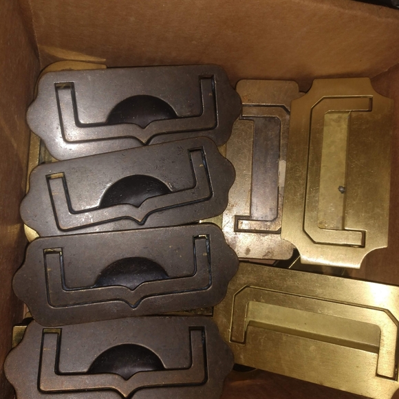 Brass Recessed Drawer Handles - Picture 1 of 8